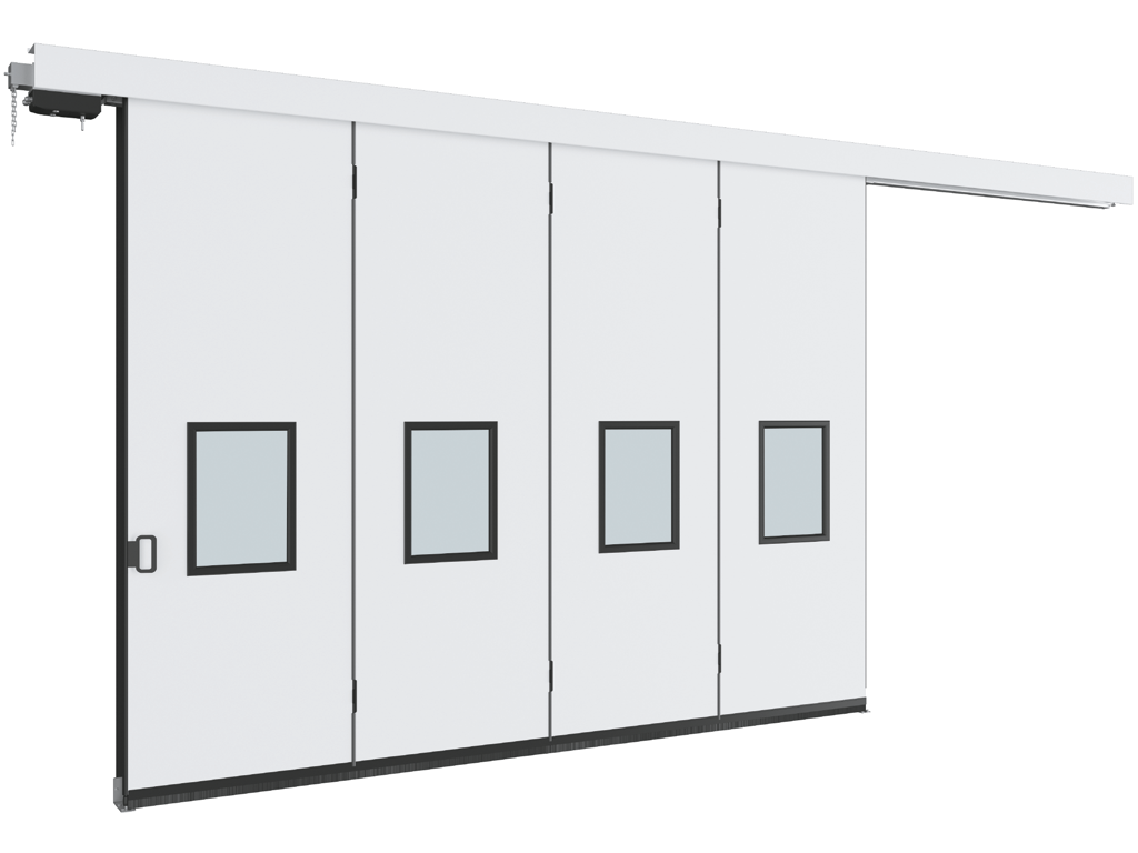 Промышленные откатные ворота без нижней направляющей серии ISG