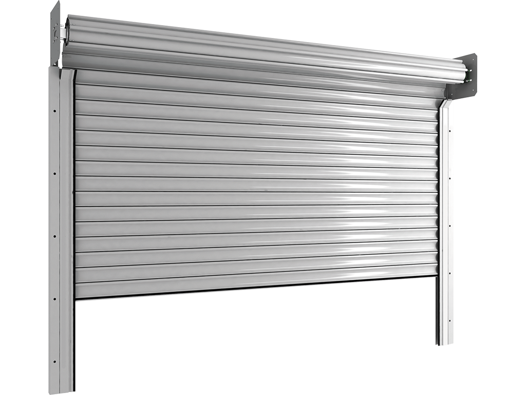 Рулонные ворота из стальных профилей (взломоустойчивые) RHS117/08, RHS117P/08 с внутривальным электроприводом
